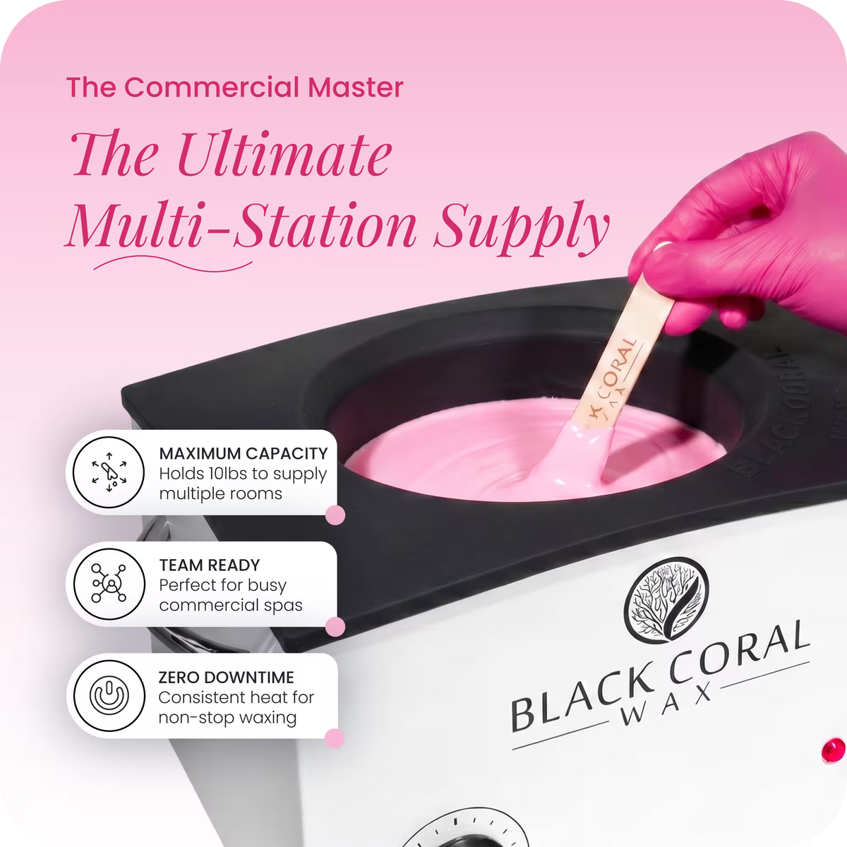 Black Coral Wax 10lb professional wax heater – premium large hot wax pot and wax machine for salon and home use