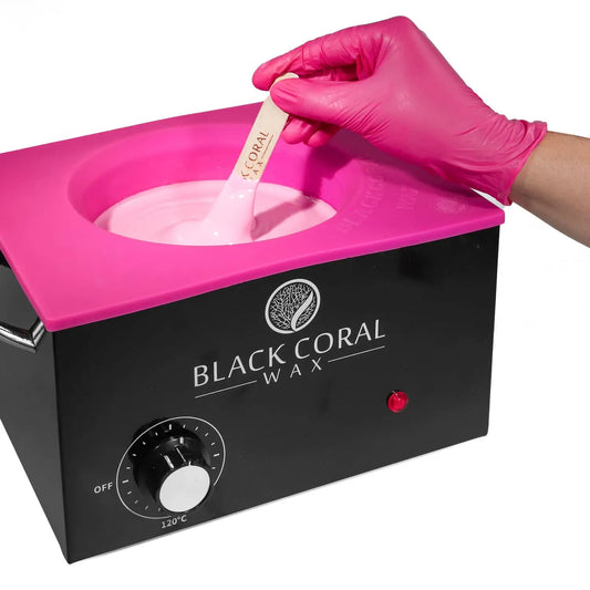 Large Premium Wax Heater + Large Silicon Insert + Plumeria 1kg - Black Coral Wax UK