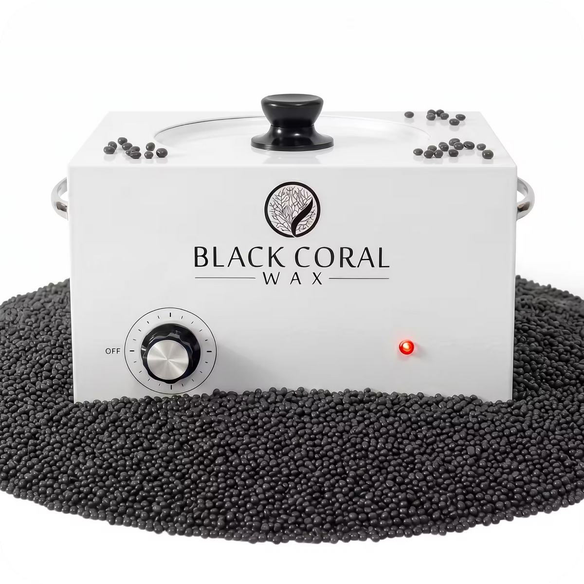Black Coral Wax 10lb professional wax heater in white – large hot wax machine and wax pot for salon use