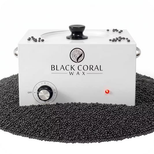 Black Coral Wax 10lb professional wax heater in white – large hot wax machine and wax pot for salon use