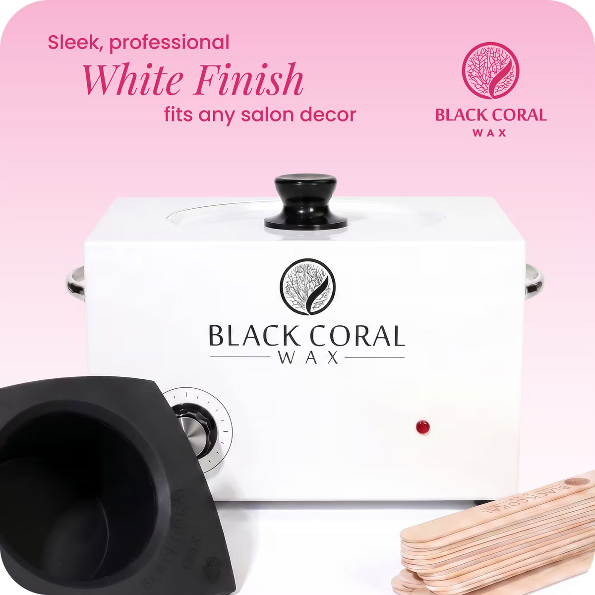 Black Coral Wax 10lb professional wax heater available colours – white and universal hot wax machine and wax pot