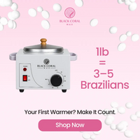 Student Wax Heater 500ml by Black Coral Wax with white hot wax beads - 500ml is enough for 3 to 5 Brazilian waxes
