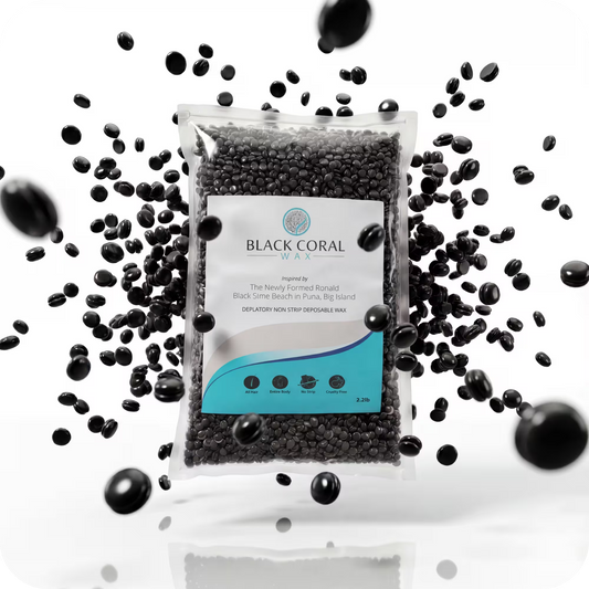 Black Coral Hard Wax 2.2lb bag – no-strip depilatory wax beads, all hair types, cruelty-free, for estheticians