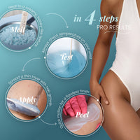 Kai wax 4-step tutorial – heat beads to creamy texture, test temperature, apply evenly, peel for professional results
