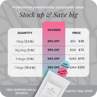 Mae'mae hard wax bulk savings – up to 39% off on bundles from 2.2lb to 15.4lb
