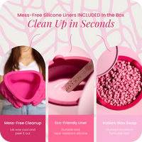 Black Coral Wax double wax heater silicone liners included – mess-free cleanup for dual hot wax pot and wax machine
