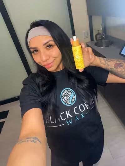 Esthetician using BCW products