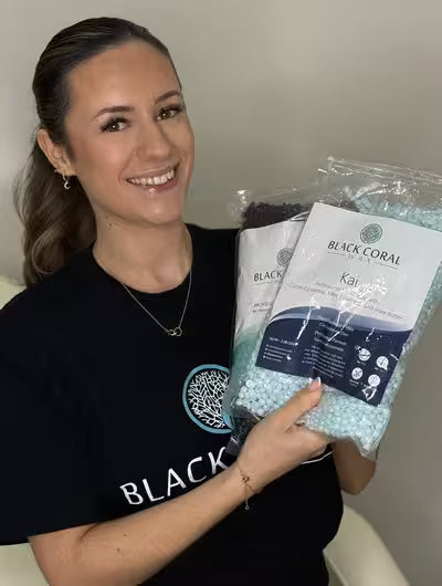 Esthetician using BCW products