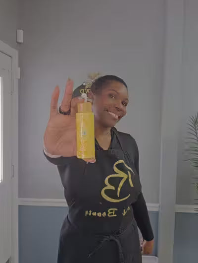 Esthetician using BCW products