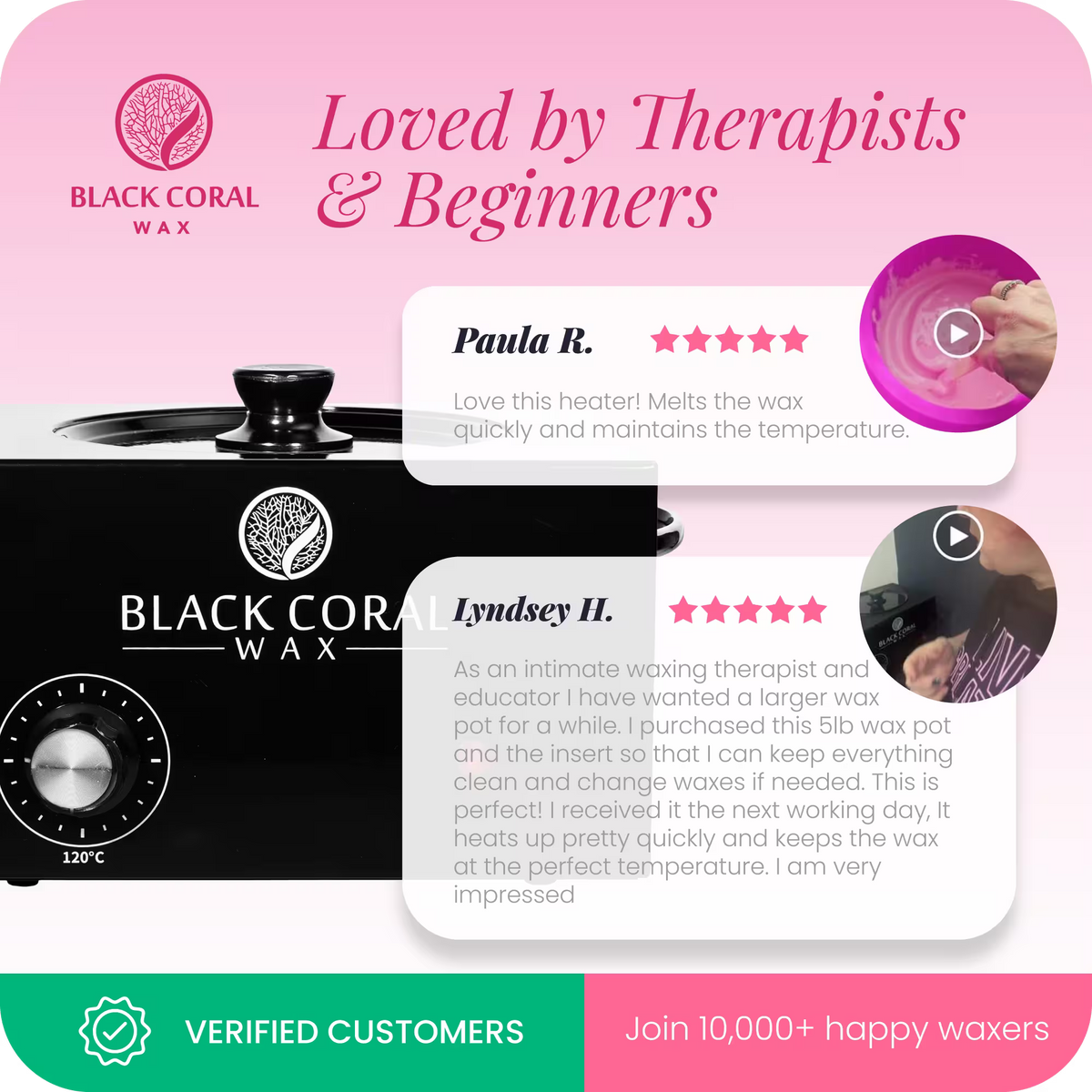 Black Coral Wax large wax heater customer reviews – highly rated professional hot wax machine and wax pot for salon and home use