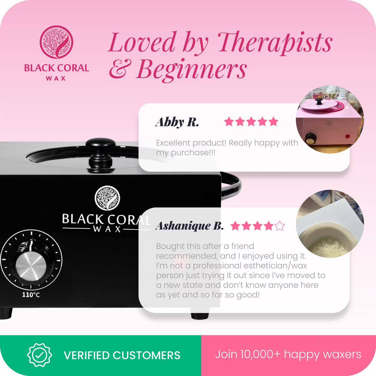Black Coral Wax single wax heater 500ml customer reviews – highly rated hot wax machine and wax pot loved by beauty therapists and beginners