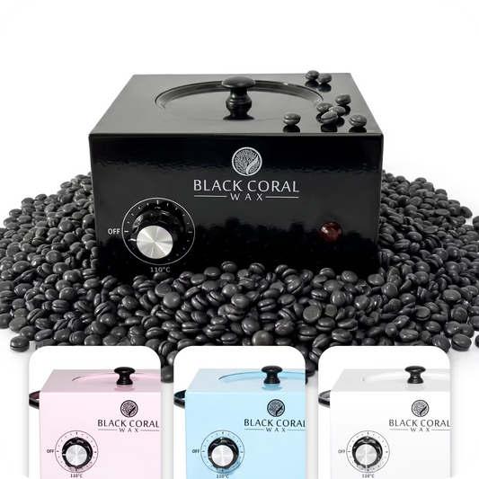 Black Coral Wax single wax heater 500ml in black – professional hot wax machine and wax pot available in pink, light blue and white