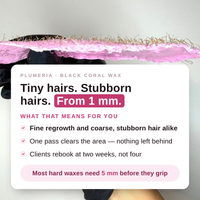 Plumeria hard wax infographic about fine and coarse hair removal